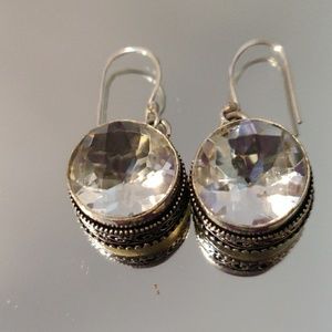 Sparkle & Shine Clear Quartz Faceted Earrings